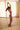 Airbrushed Double Layer Sculpt Flare Pants —Rosewood Metallic Logo